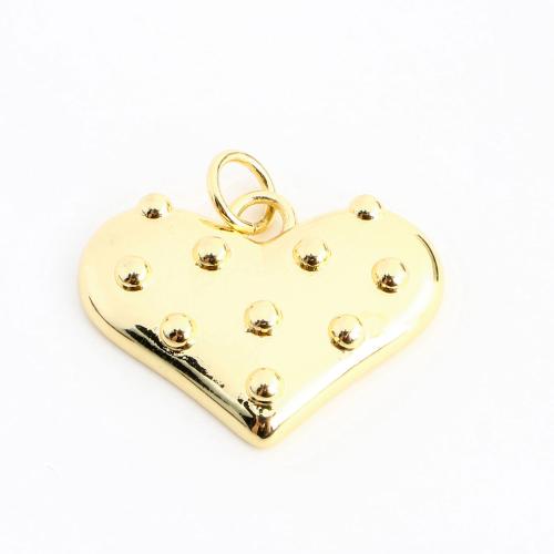 Brass Heart Pendants, DIY, golden, 15x21x3mm, Sold By PC