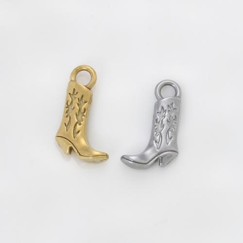 Stainless Steel Pendants, 304 Stainless Steel, Shoes, plated, DIY, more colors for choice, 20.50x12.40x3.20mm, Sold By PC