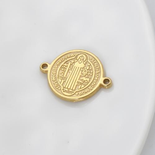 Stainless Steel Connector, 304 Stainless Steel, Round, plated, DIY, more colors for choice, 24.70x18.50x2mm, Sold By PC