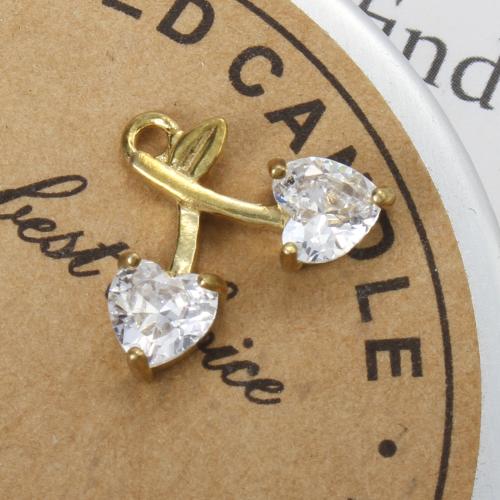 Strass Messing Anhänger, Herz, goldfarben plattiert, DIY & mit Strass, goldfarben, frei von Nickel, Blei & Kadmium, 11.70x15x3.60mm, verkauft von PC