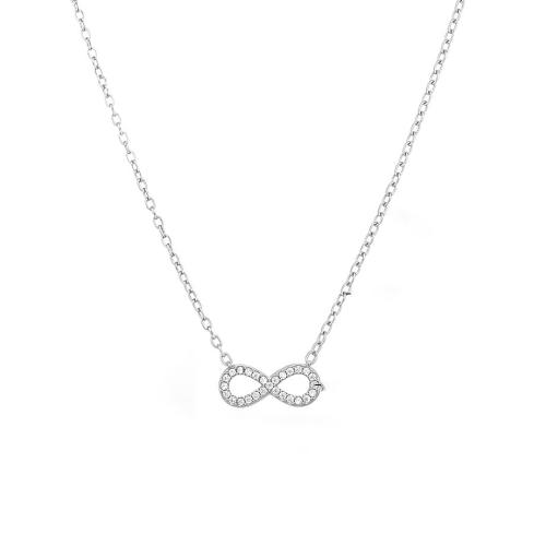 Collier de bijoux en acier inoxydable, Acier inoxydable 304, Placage, pavé de micro zircon & pour femme & creux, plus de couleurs à choisir, Vendu par PC