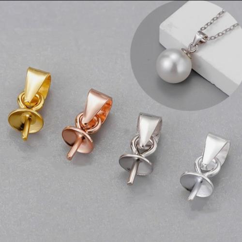 plata de ley 925 Fianza de medio-perforado, chapado, diverso tamaño para la opción, más colores para la opción, agujero:aproximado 3x5mm, 5PCs/Grupo, Vendido por Grupo