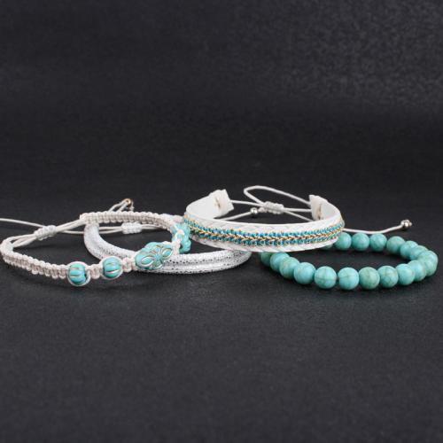 Acryl Armbänder, mit PU Leder, goldfarben plattiert, Modeschmuck, keine, verkauft von PC