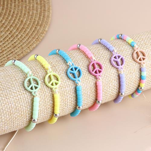 Acryl Armbänder, mit Wachsschnur, goldfarben plattiert, DIY, keine, verkauft von PC