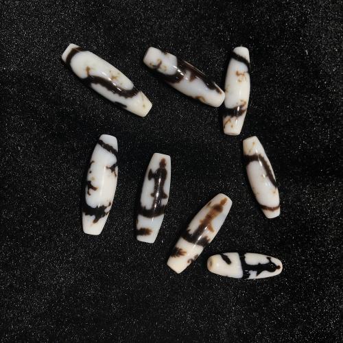 Natural Tibetan Agate Dzi Beads, DIY, 38x12mm, Sold By PC