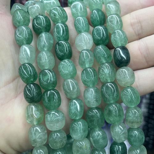 Granos de la joyería de cuarzo natural, Strawberry cuarzo, Bricolaje, verde, Vendido para 38 cm Sarta