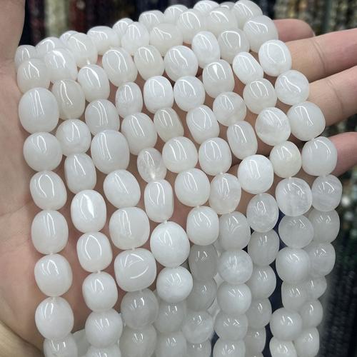 Natural Jade Beads, Jade White, DIY, white, Sold Per 38 cm Strand