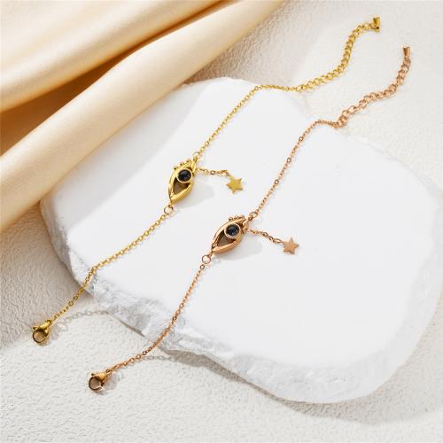 Titan Edelstahl Armband, Titanstahl, mit Glasstein, plattiert, Modeschmuck & für Frau, keine, verkauft von PC