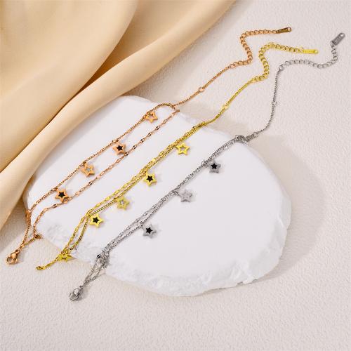 Titan Edelstahl Armband, Titanstahl, mit Acryl, Stern, Doppelschicht & Modeschmuck & für Frau, keine, verkauft von PC