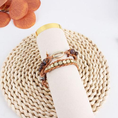 Mode Armband, Zinklegierung, mit Porzellan & Verkupferter Kunststoff & Acryl, goldfarben plattiert, Modeschmuck, keine, verkauft von PC