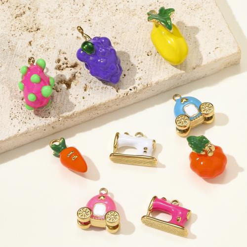 Stainless Steel Pendants, 304 Stainless Steel, gold color plated, DIY & enamel, more colors for choice, 3PCs/Bag, Sold By Bag