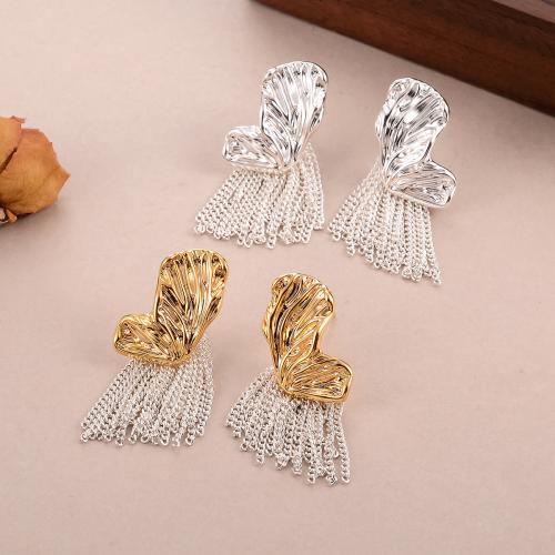 Fashion Fringe Earrings, Brass, plated, fashion jewelry, more colors for choice, nickel, lead & cadmium free, Sold By Pair