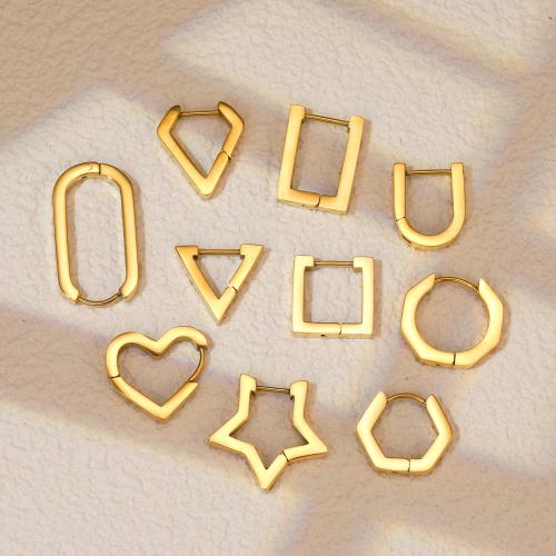 Stainless Steel Drop Earring, 304 Stainless Steel, plated, fashion jewelry & different styles for choice & for woman, more colors for choice, Sold By Pair