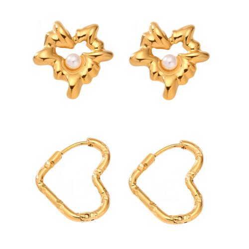 Boucle d'oreille de gaujon en acier inoxydable, Acier inoxydable 304, Placage, bijoux de mode & styles différents pour le choix & pour femme, plus de couleurs à choisir, Vendu par paire