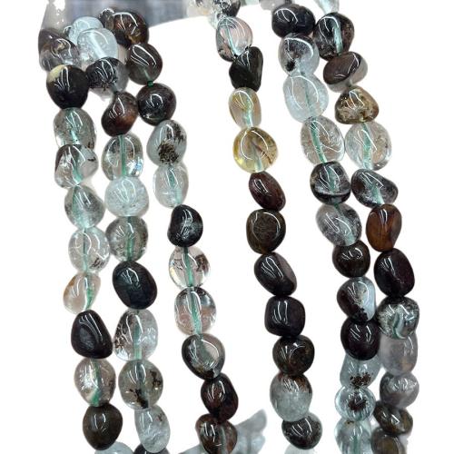 Granos de la joyería de cuarzo natural, Cuarzo Fantasma Verde, Bricolaje, color mixto, 6-9mm, Vendido para 38 cm Sarta