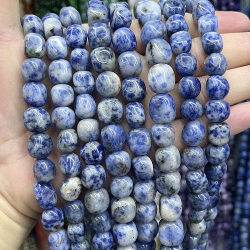 Abalorios de Gemas, Blue Speckle Stone, Bricolaje, color mixto, Vendido para 38 cm Sarta