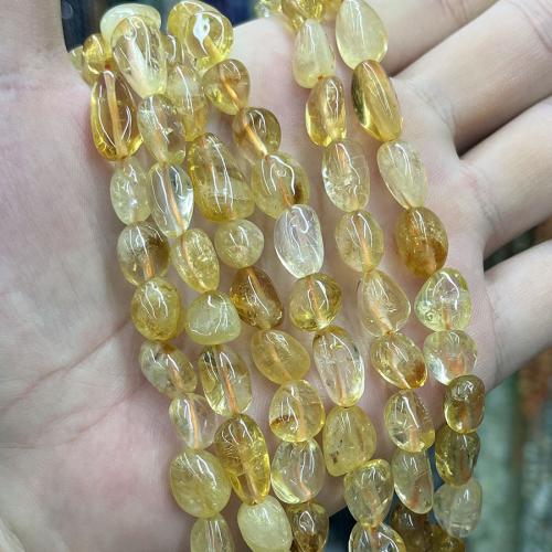 Granos de la joyería de cuarzo natural, abalorio de citrino, Bricolaje, color mixto, 8x10mm, Vendido para 38 cm Sarta