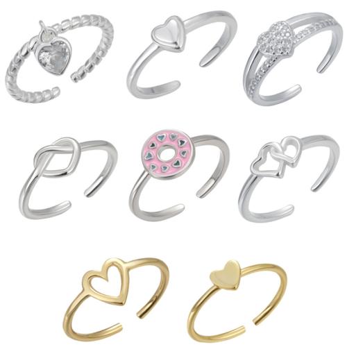925 Sterling Silver Toe Ring, different styles for choice & for woman & with rhinestone, US Ring Size:5-6.5, Sold By PC