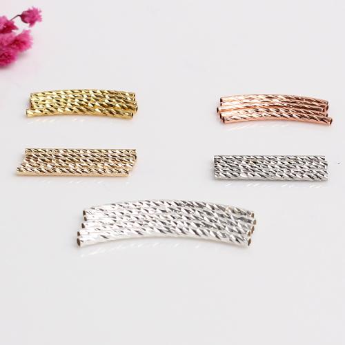 metal abalorios de tubo curvado, chapado, Bricolaje & diverso tamaño para la opción, más colores para la opción, Vendido por UD