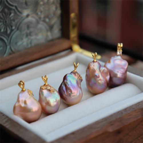 Freshwater Pearl Pendants, Baroque, DIY, more colors for choice, 13-16mm, Sold By PC