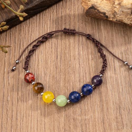 Gemstone Bracelets, with Nylon Cord, handmade, fashion jewelry & Unisex, Sold By PC