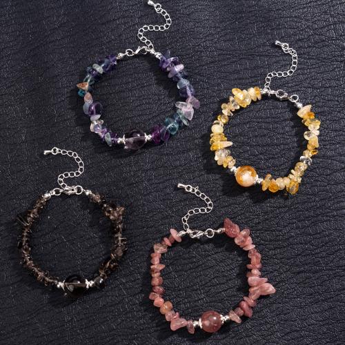 Gemstone Bracelets, with 304 Stainless Steel, fashion jewelry & different materials for choice & Unisex, Sold By PC