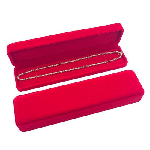 Velvet Necklace Box, fashion jewelry, more colors for choice, 230x55x35mm, Sold By PC