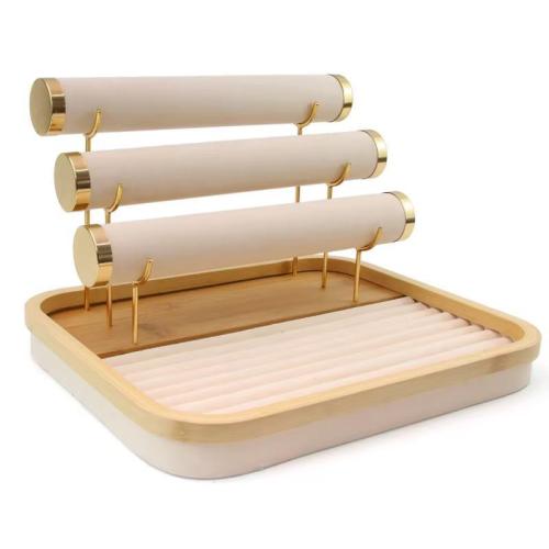 Multi Purpose Display, Velvet, with Wood, fashion jewelry, more colors for choice, 405x335x250mm, Sold By Set