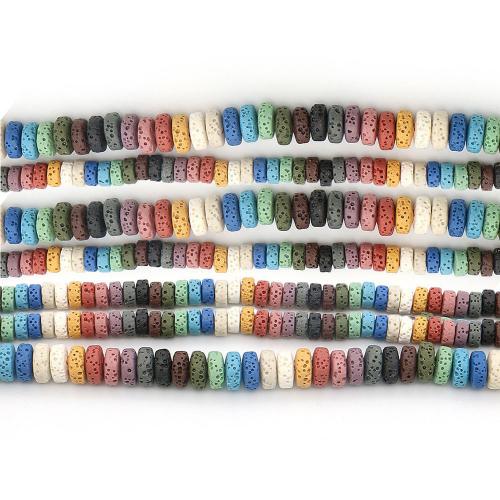 Natural Lava Beads, Rondelle, DIY, more colors for choice, Sold Per 38 cm Strand