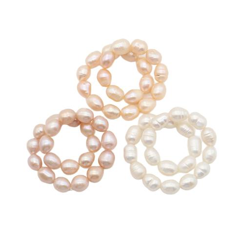 Freshwater Cultured Pearl Bracelet, Freshwater Pearl, Rice, fashion jewelry, mixed colors, 8-9mm, Sold By PC