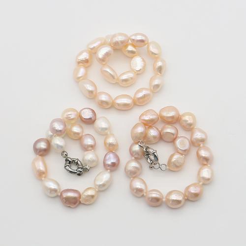 Freshwater Cultured Pearl Bracelet, Freshwater Pearl, irregular, fashion jewelry, more colors for choice, 8-9mm, Length:18 cm, Sold By PC