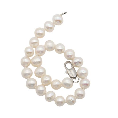 Freshwater Cultured Pearl Bracelet, Freshwater Pearl, with 304 Stainless Steel, Round, fashion jewelry, white, 7-8mm, Sold By PC