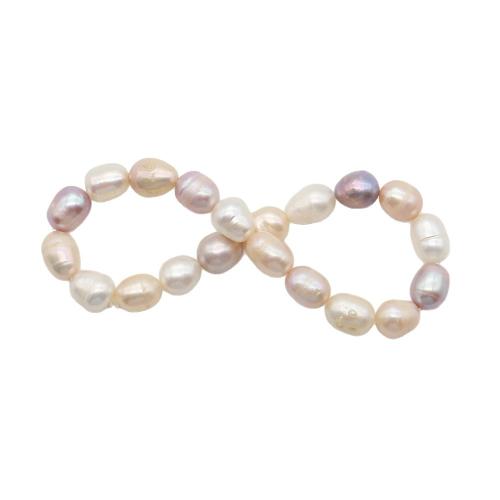 Freshwater Cultured Pearl Bracelet, Freshwater Pearl, Rice, fashion jewelry, mixed colors, 7-8mm, Length:20 cm, Sold By PC