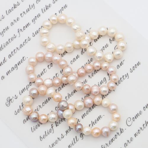Freshwater Cultured Pearl Bracelet, Freshwater Pearl, irregular, fashion jewelry, more colors for choice, 8-9mm, Length:18 cm, Sold By PC