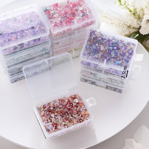 Crystal Beads, DIY, more colors for choice, 120x80x30mm, Sold By Box