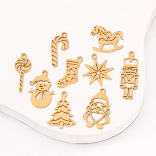 Stainless Steel Pendants, 304 Stainless Steel, gold color plated, DIY, more colors for choice, 10PCs/Bag, Sold By Bag