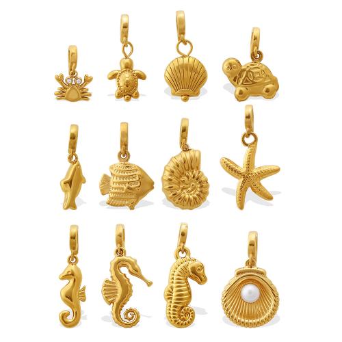 Stainless Steel Animal Pendants, 304 Stainless Steel, 18K gold plated, DIY & different styles for choice, Sold By PC