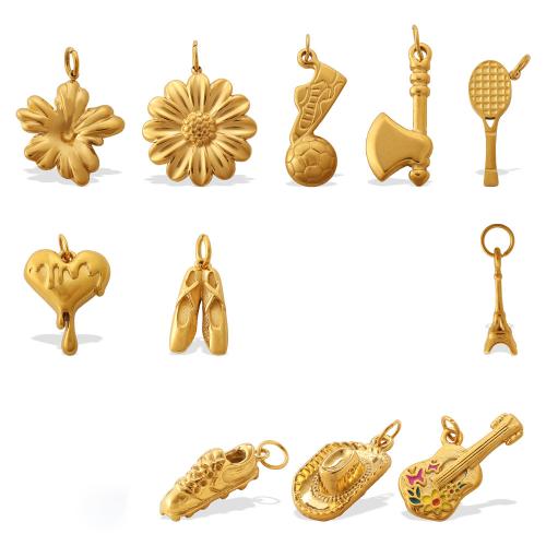 Stainless Steel Pendants, 304 Stainless Steel, 18K gold plated, DIY & different styles for choice, Sold By PC