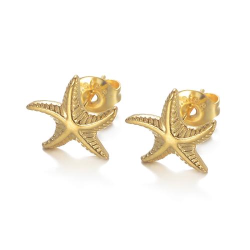 Stainless Steel Stud Earrings, 304 Stainless Steel, plated, fashion jewelry & different styles for choice & for woman, golden, Sold By Pair