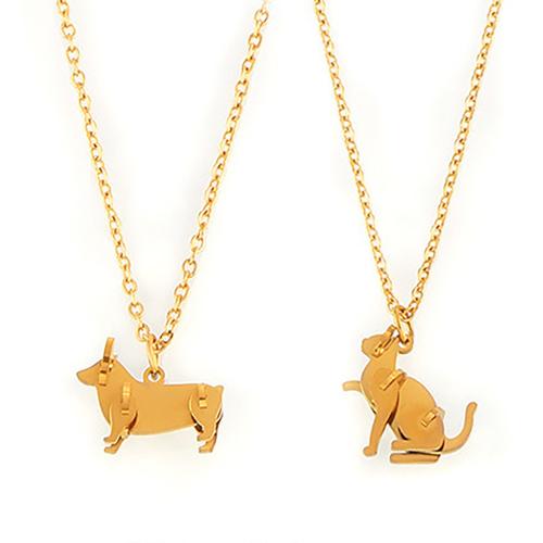 Ожерелье из нержавеющей стали , Нержавеющая сталь 304, 18K позолоченный, ювелирные изделия моды & разные стили для выбора & Женский, продается PC