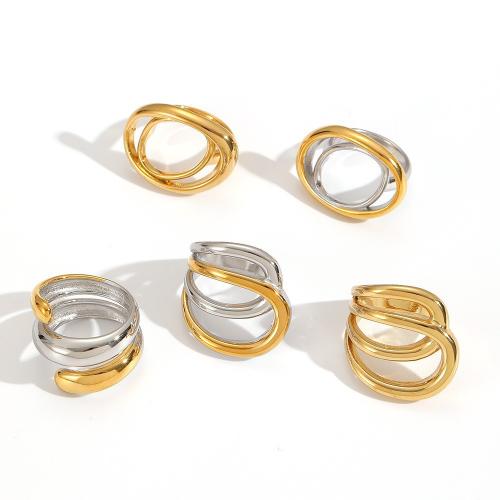 Stainless Steel Finger Ring, 304 Stainless Steel, plated, fashion jewelry, more colors for choice, Sold By PC