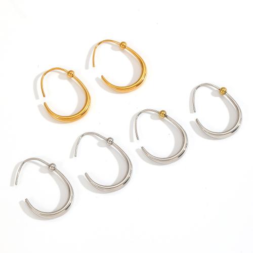 Stainless Steel Drop Earring, 304 Stainless Steel, plated, fashion jewelry, more colors for choice, Sold By Pair