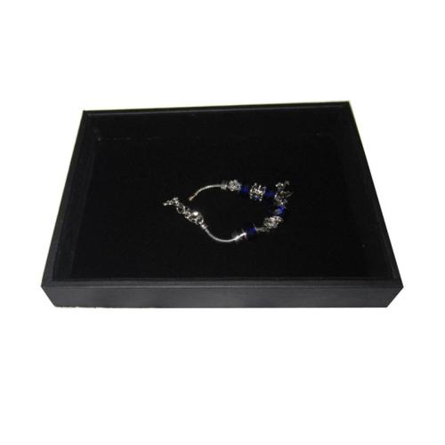 Fashion Jewelry Display, Velvet, with MDF & PU Leather, black, 200x150mm, Sold By PC