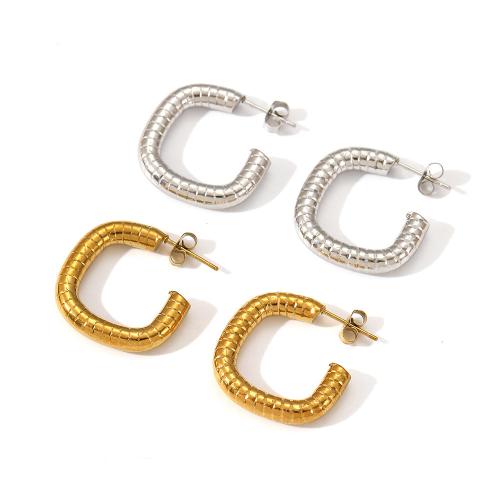 Stainless Steel Stud Earrings, 304 Stainless Steel, plated, fashion jewelry, more colors for choice, Sold By Pair