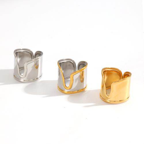 Stainless Steel Finger Ring, 304 Stainless Steel, plated, fashion jewelry, more colors for choice, Sold By PC