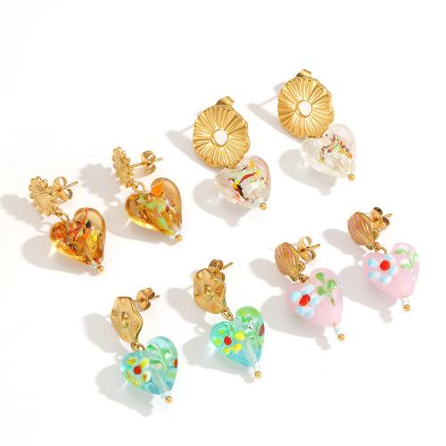 Pendientes de Resina, acero inoxidable 304, con resina, chapado, Joyería, más colores para la opción, Vendido por Par