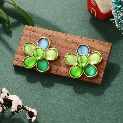 Cúbicos Circonia Pendiente Latón Micro pavimenta, metal, chapado, diferentes estilos para la opción & micro arcilla de zirconia cúbica & para mujer & esmalte, dorado, Vendido por Par