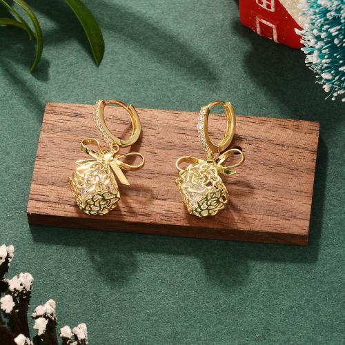 Pendientes de Gota en Latón, metal, con cúbica circonia, chapado, diferentes estilos para la opción & para mujer & esmalte, Vendido por Par