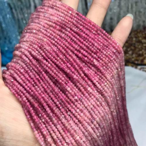 Abalorios de Gemas, turmalina, Bricolaje & facetas, Rosado, 2x3mm, Vendido para aproximado 35-40 cm Sarta