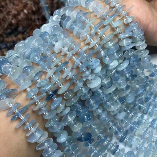 Abalorios de Gemas, Aguamarina, Bricolaje, 10mm, Vendido para aproximado 35-40 cm Sarta